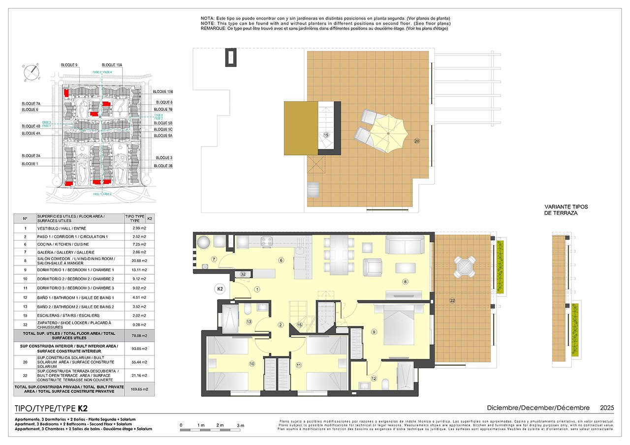 Bungalows altos de 3 dormitorios y 2 baños con solario, parking en sótano y piscina comunitaria a tan solo 500 m de la playa
