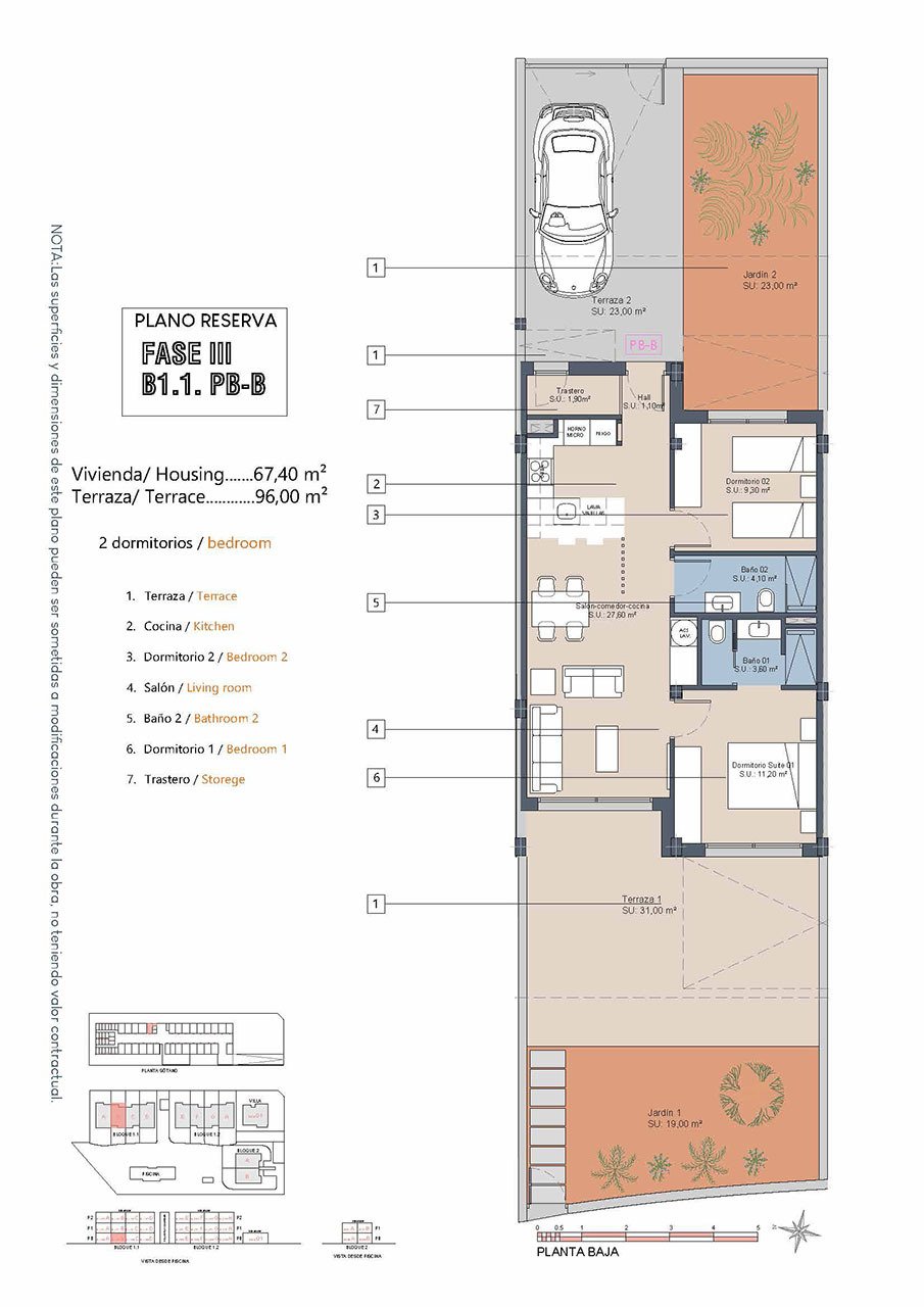 Apartamentos de 2 dormitorios y 2 baños con piscina comunitaria y parking privado junto al La Serena Golfresort