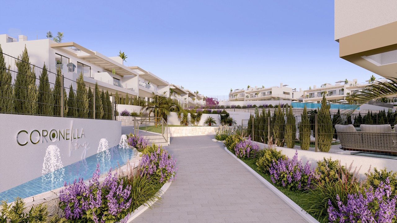 Bungalows bajos de 3 dormitorios y 2 baños con parking privado, piscinas comunitarias y jacuzzis climatizados