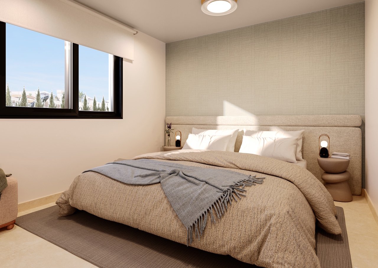 Bungalows altos de 3 dormitorios y 2 baños con solárium, parking privado, piscinas comunitarias y jacuzzis climatizados