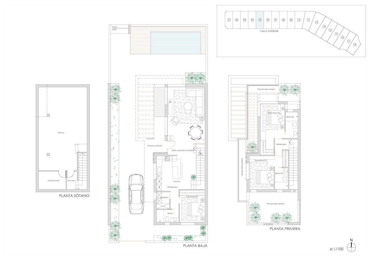 Villas de 3 dormitorios y 3 baños con semi-sótano y piscina privada en un fantástico Resort con lago propio