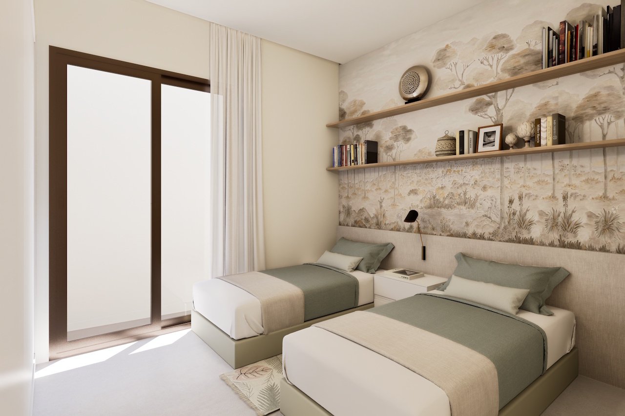 Villas de 3 dormitorios y 2 baños con solárium, parking privado subterráneo y piscina comunitaria junto a Serena Golf