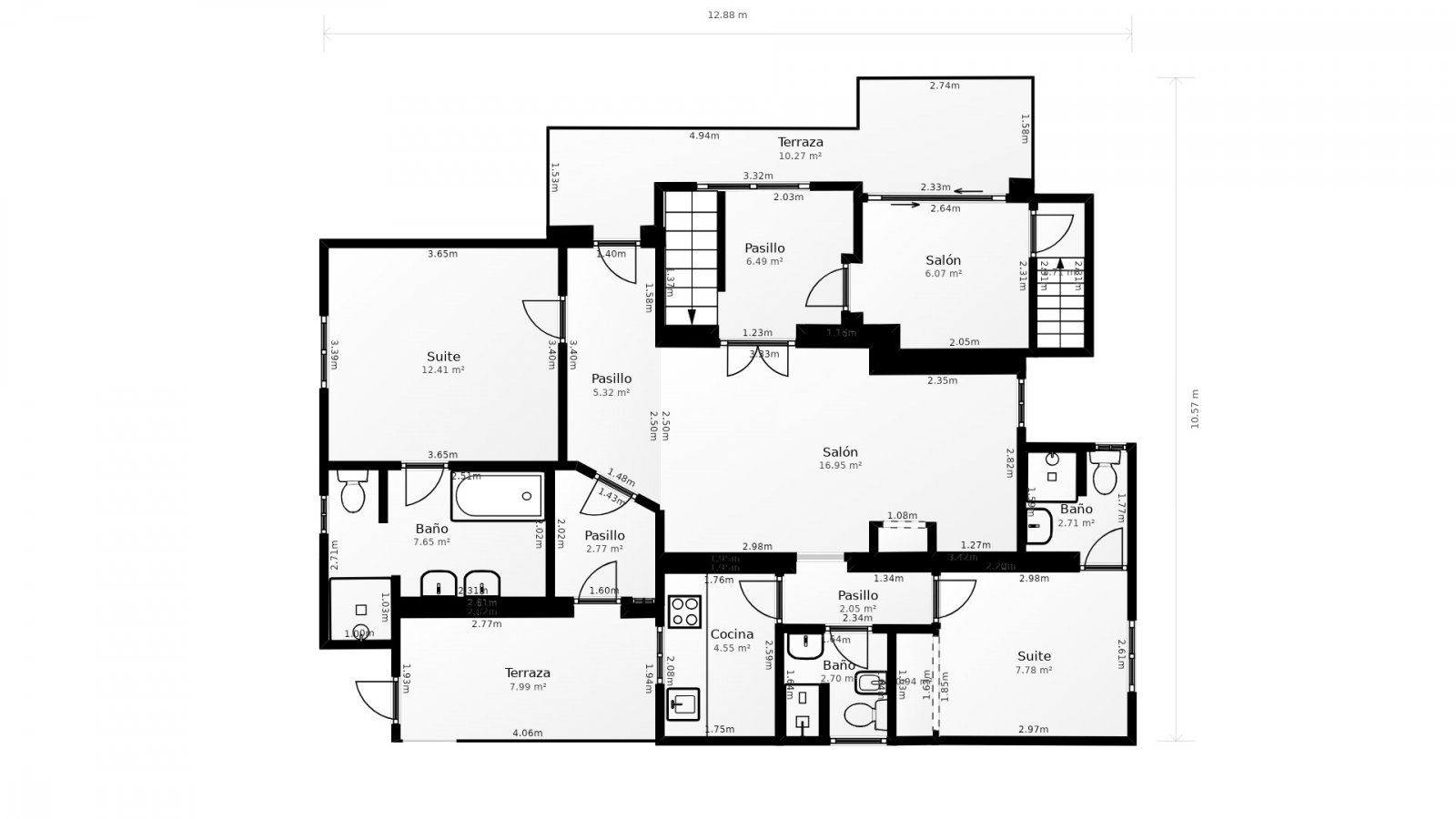 Amplia villa con 5 dormitorios, 3 baños, aseo de invitados y piscina privada