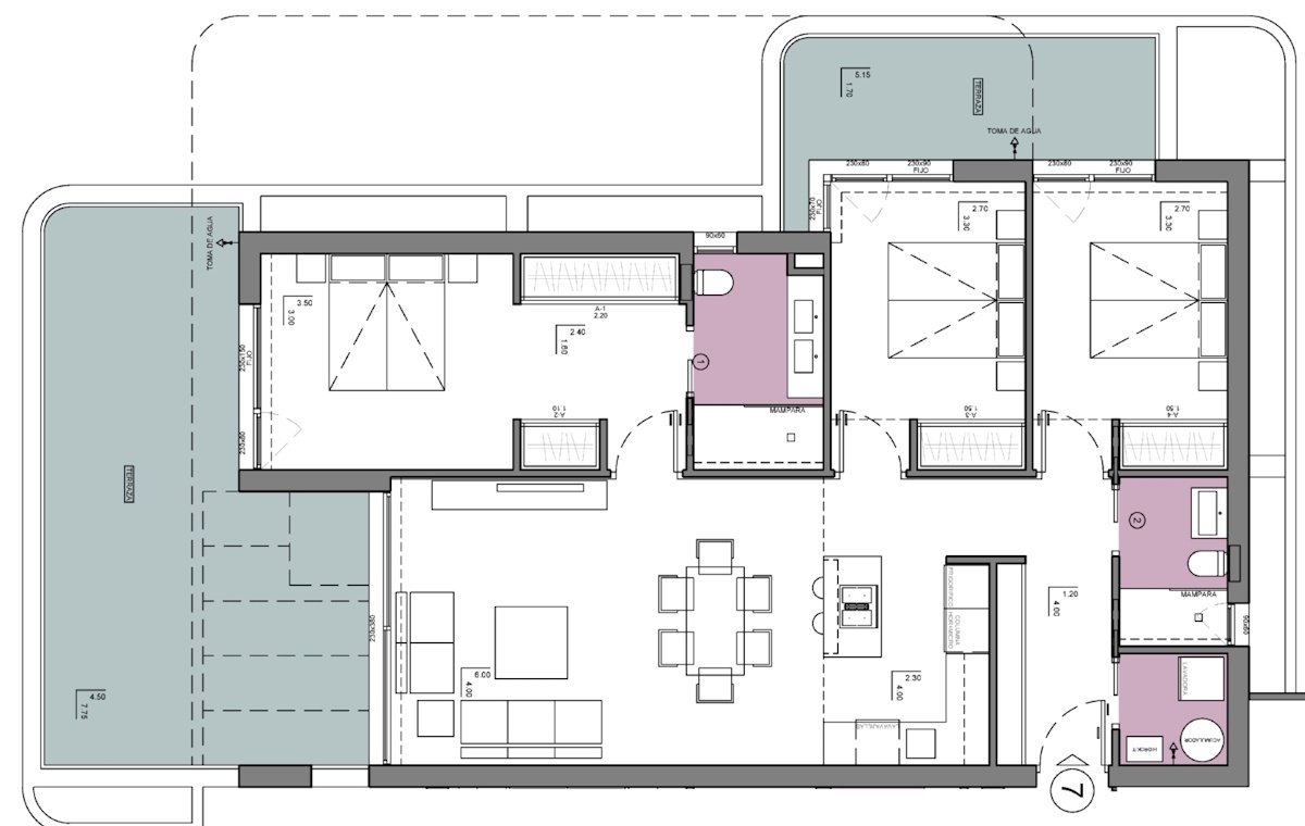 Lujosos apartamentos de 3 dormitorios con vistas al mar en un complejo exclusivo con piscinas exteriores y zona wellness a tan solo 900 m de la playa