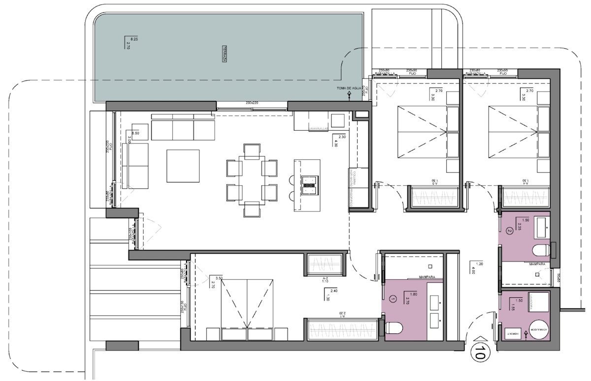 Lujosos apartamentos de 3 dormitorios con vistas al mar en un complejo exclusivo con piscinas exteriores y zona wellness a tan solo 900 m de la playa