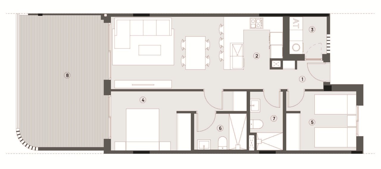Apartamentos de 2 dormitorios y 2 baños con parking privado en un maravilloso complejo con gimnasio, spa, sauna y piscinas comunitarias