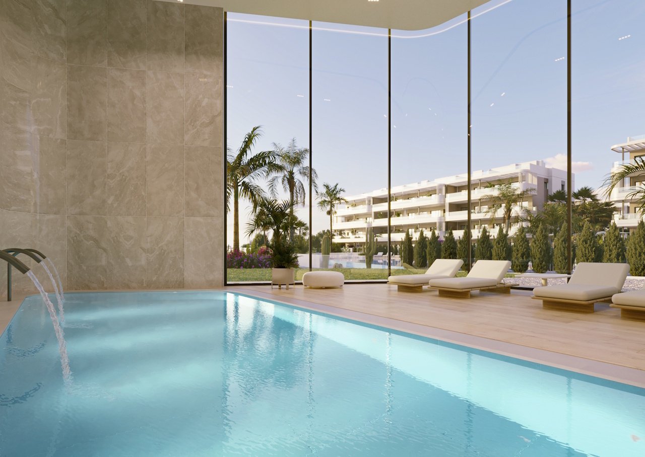 Áticos de 2 dormitorios y 2 baños con solárium, parking privado en un maravilloso complejo con gimnasio, spa, sauna y piscinas comunitarias