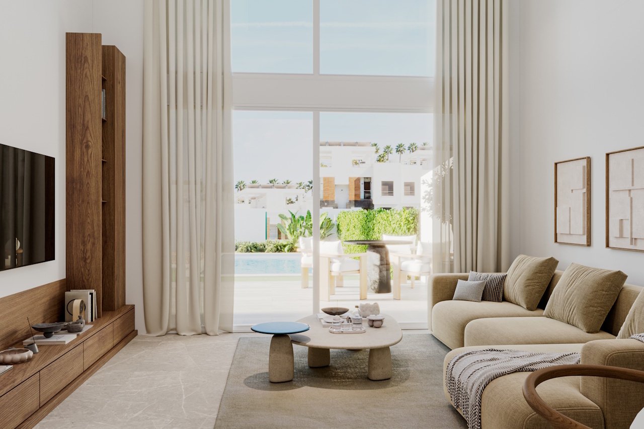 Pareados de 3 dormitorios y 2 baños con aire acondicionado y piscina privada en La Finca Golf Resort