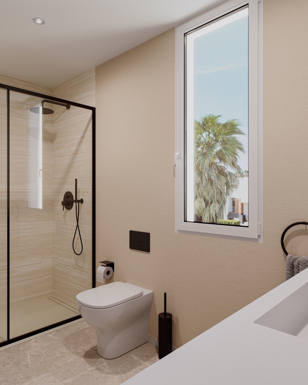 Pareados de 3 dormitorios y 2 baños con aire acondicionado, sótano y piscina privada en La Finca Golf Resort