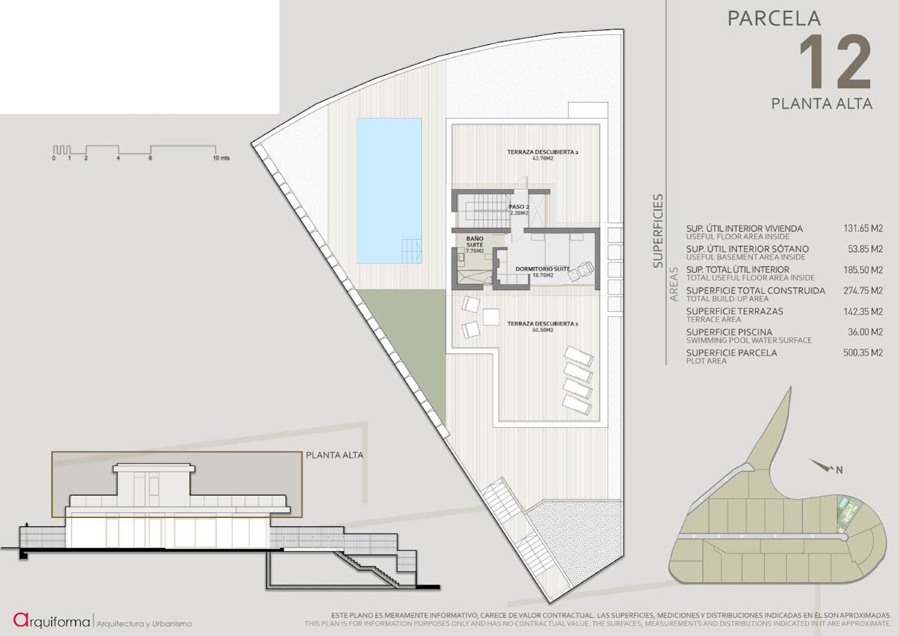 Villas de lujo con 3 dormitorios, 2-3 baños, aire acondicionado, suelo radiante y piscina privada en una de las zonas más cotizadas de Benidorm