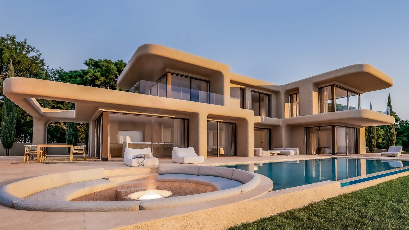 Exclusiva villa situada en una parcela elevada rodeada de naturaleza
