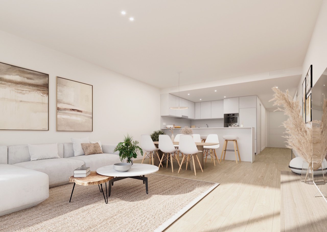 Bungalows bajos de 3 dormitorios y 2 baños con aire acondicionado, parking privado y piscina comunitaria en el corazón de La Manga Club