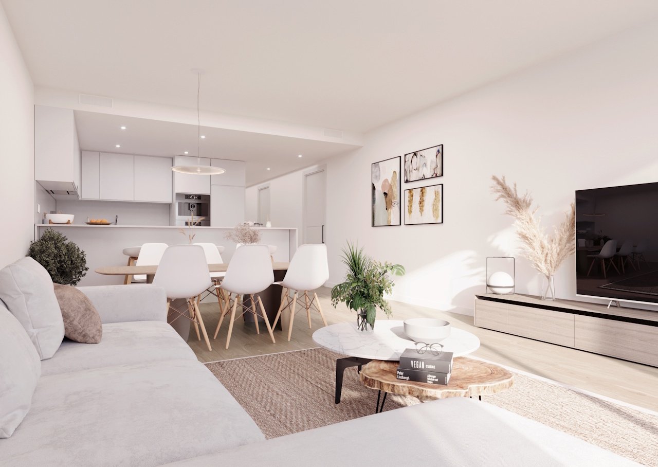 Bungalows altos de 3 dormitorios y 2 baños con aire acondicionado, parking privado y piscina comunitaria en el corazón de La Manga Club