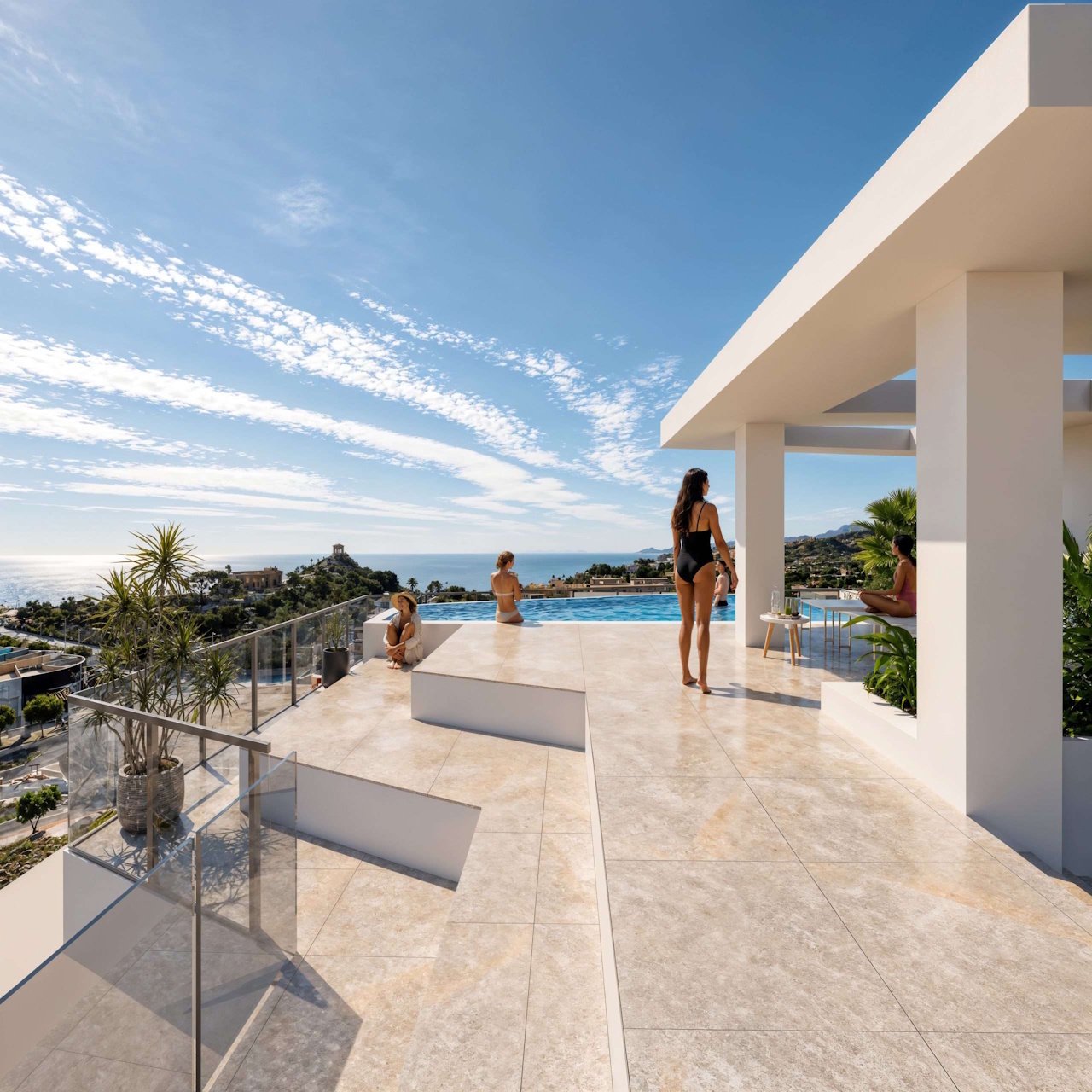 Áticos de 2 dormitorios con aire acondicionado, suelo radiante en baños, aparcamiento privado y piscina comunitaria a tan solo 650 m de la playa