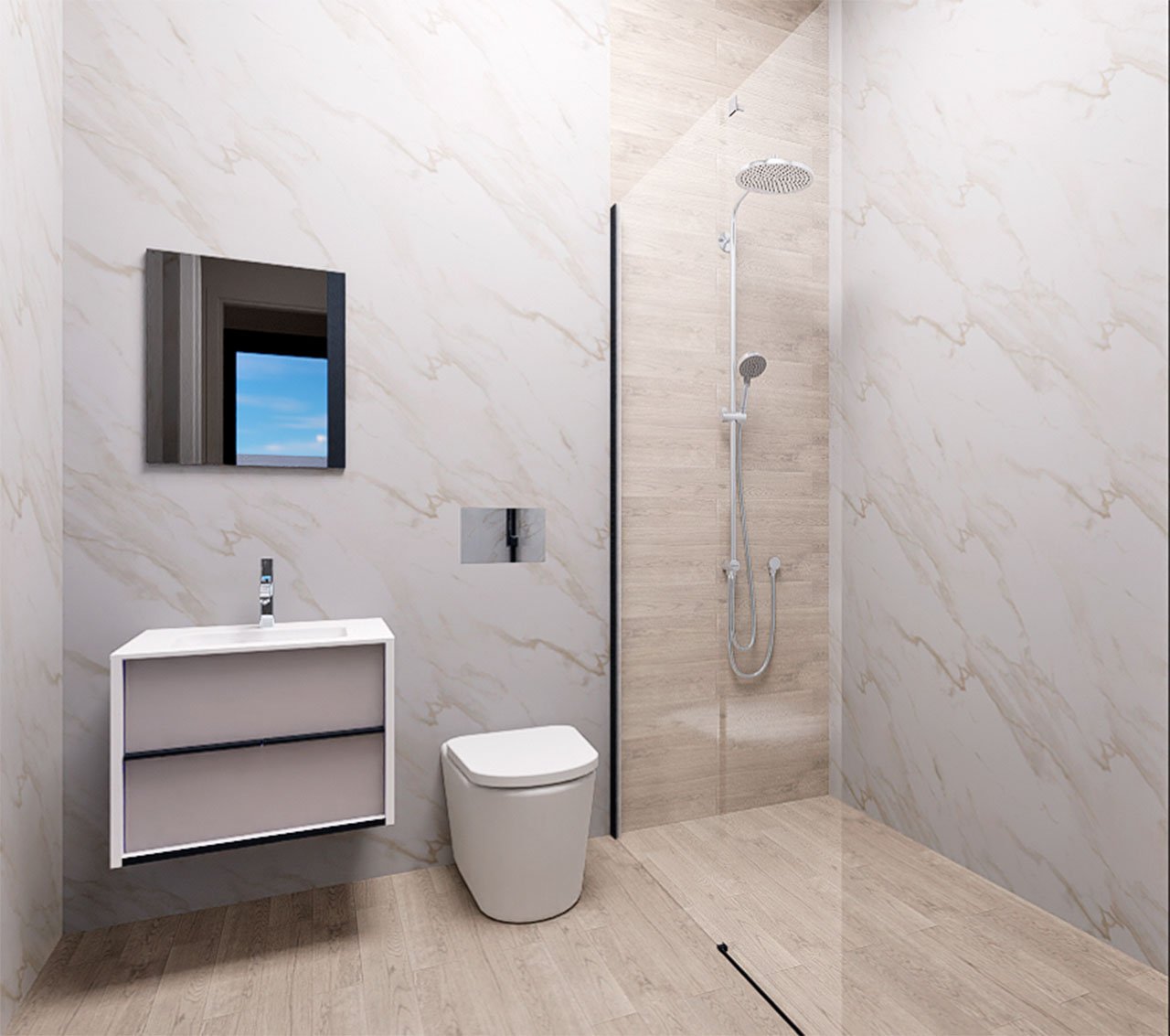 Bungalows altos de 3 dormitorios y 2 baños con solario, piscina comunitaria y vistas al mar