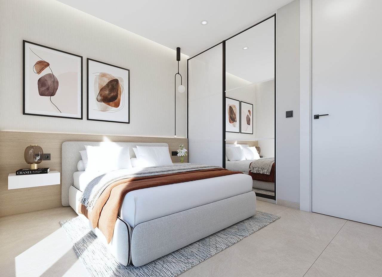 Apartamentos de 3 dormitorios y 2 baños con aire acondicionado, parking privado opcional y piscina comunitaria a tan sólo 100 m de la playa