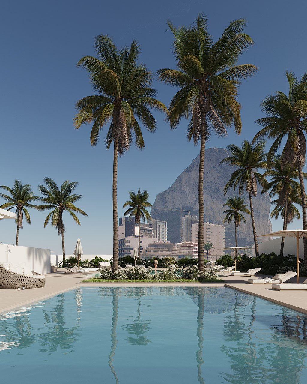 Appartements avec 3 chambres à coucher, espace de stationnement privé, piscine communautaire et vue sur la mer à seulement 200 m de la plage