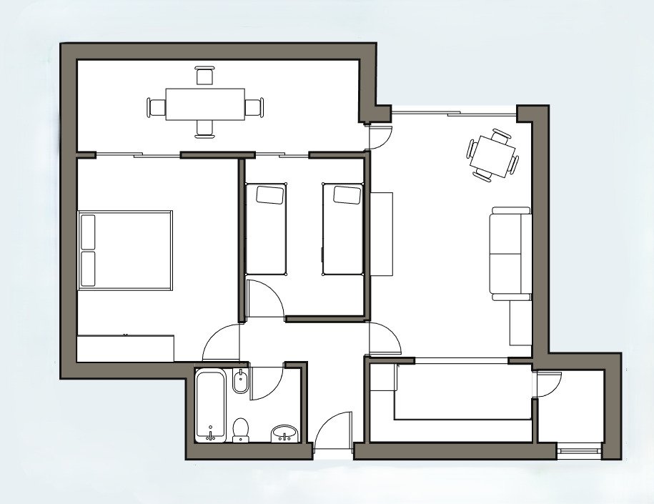 Appartement mit 2 Schlafzimmern, 1 Bad, Kfz-Stellplatz und Gemeinschaftspool