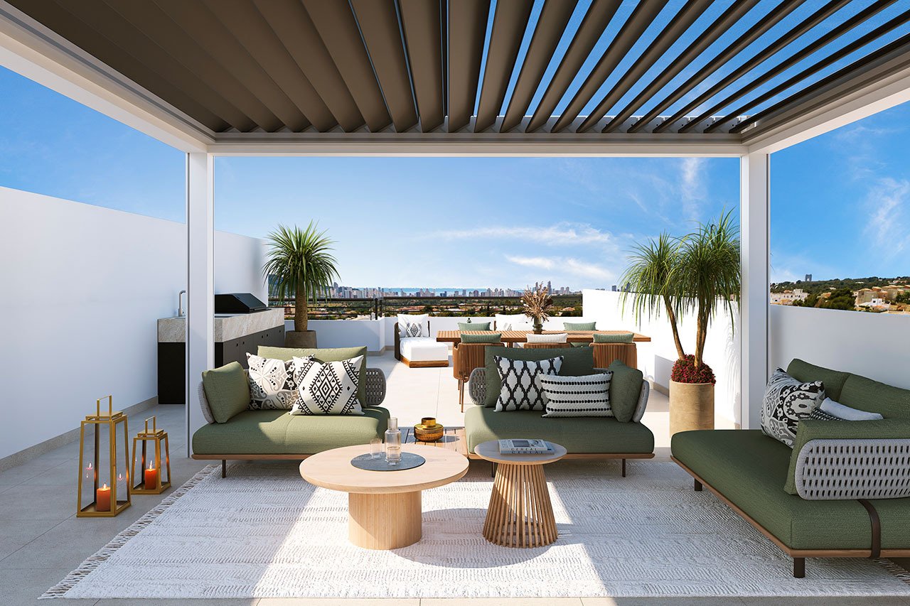 Fantastische Penthouse-Wohnungen mit 2 Schlafzimmern, 2 Bädern, Dachterrasse, Klimaanlage, Kfz-Stellplatz und Gemeinschaftspool