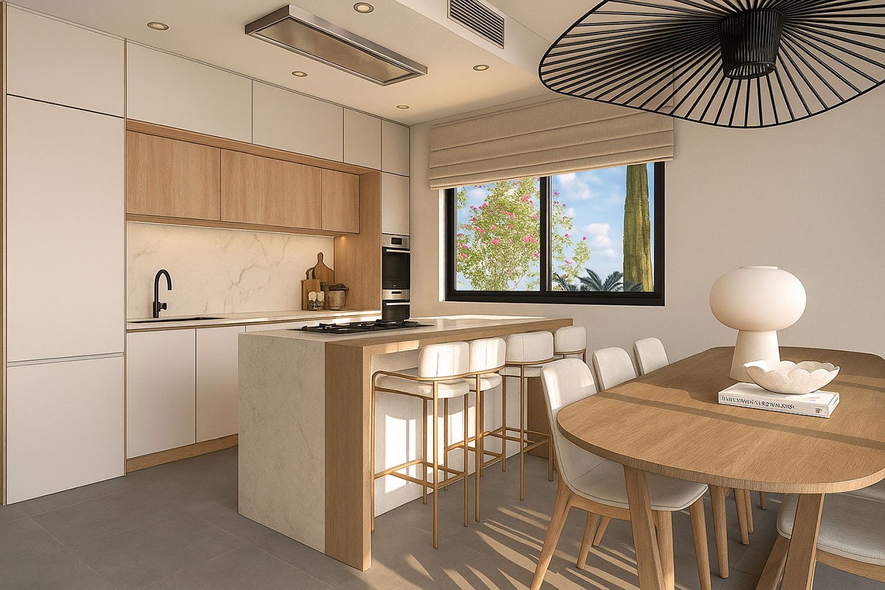 Villas avec 3 chambres, 2 salles de bains, toilette invité, sous-sol et piscine privée dans le magnifique complexe Santa Rosalía Resort