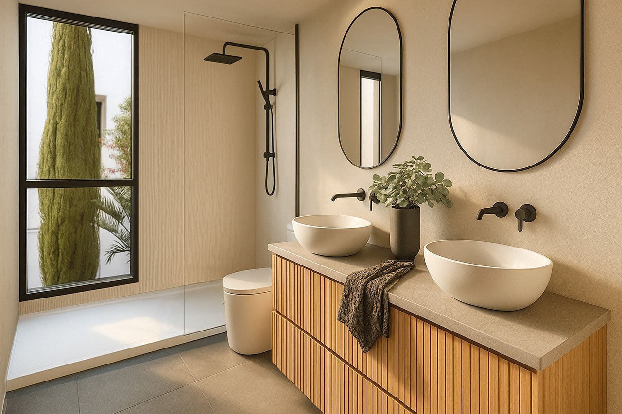 Villas avec 3 chambres, 2 salles de bains, toilette invité, sous-sol et piscine privée dans le magnifique complexe Santa Rosalía Resort