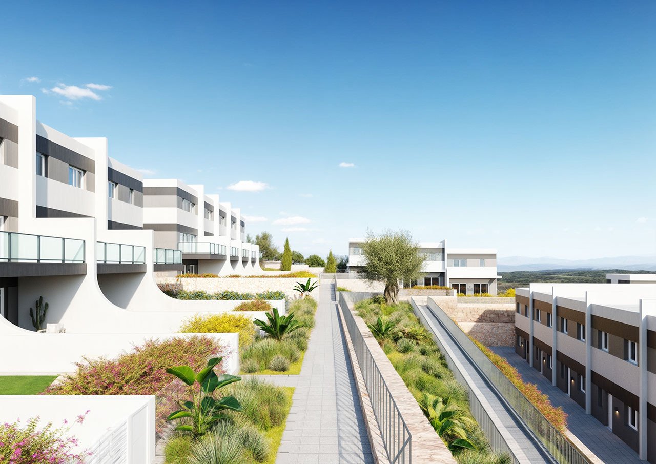 Maisons mitoyennes de 3 chambres à coucher et 2 salles de bain avec W.C. dans un merveilleux complexe à seulement 5 km de la plage