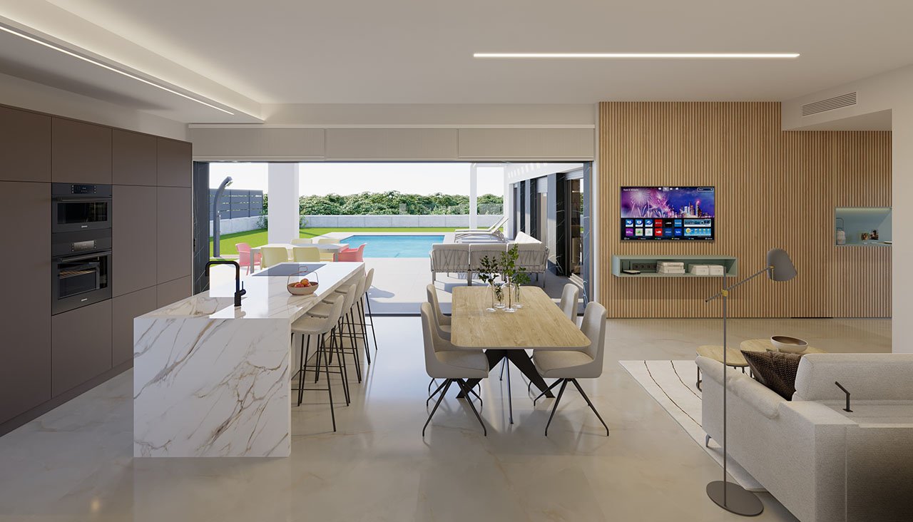 Villas avec 3 chambres, 2 salles de bains, terrasse sur le toit et piscine privée dans un merveilleux complexe de golf