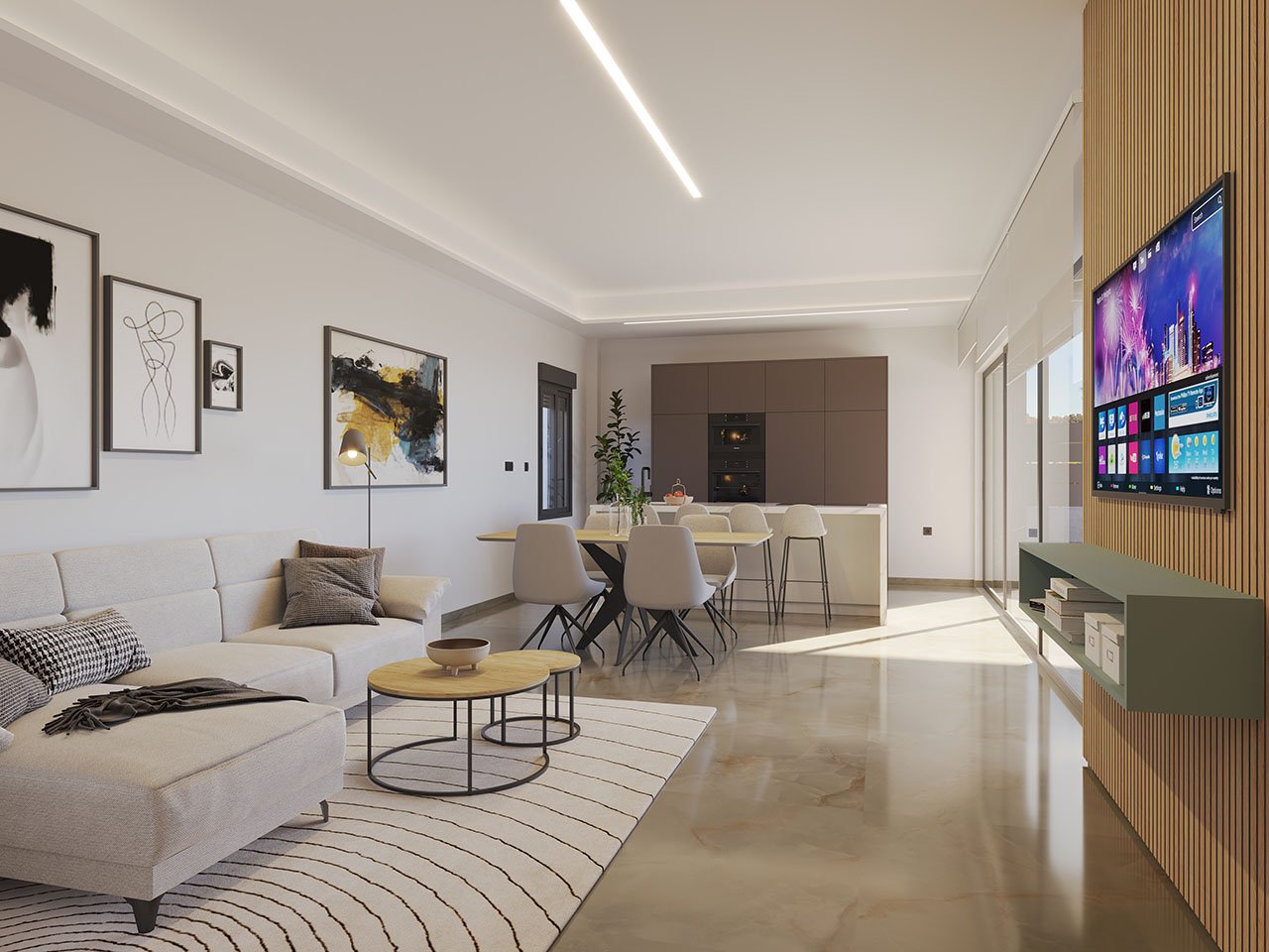 Villas avec 3 chambres, 2 salles de bains, terrasse sur le toit et piscine privée dans un merveilleux complexe de golf