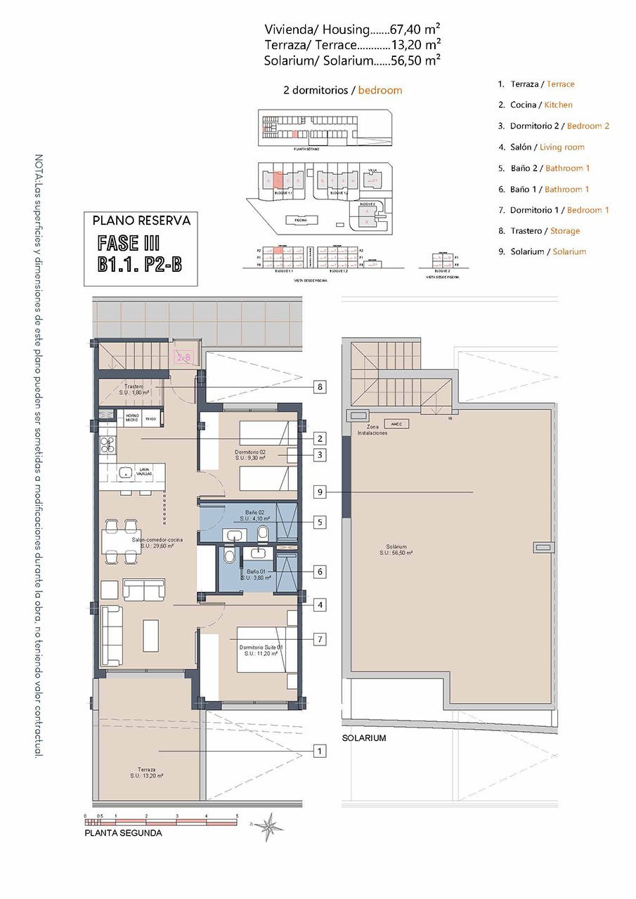 Penthouses avec 2 chambres, 2 salles de bain, terrasse sur le toit et piscine commune à côté du La Serena Golfresort