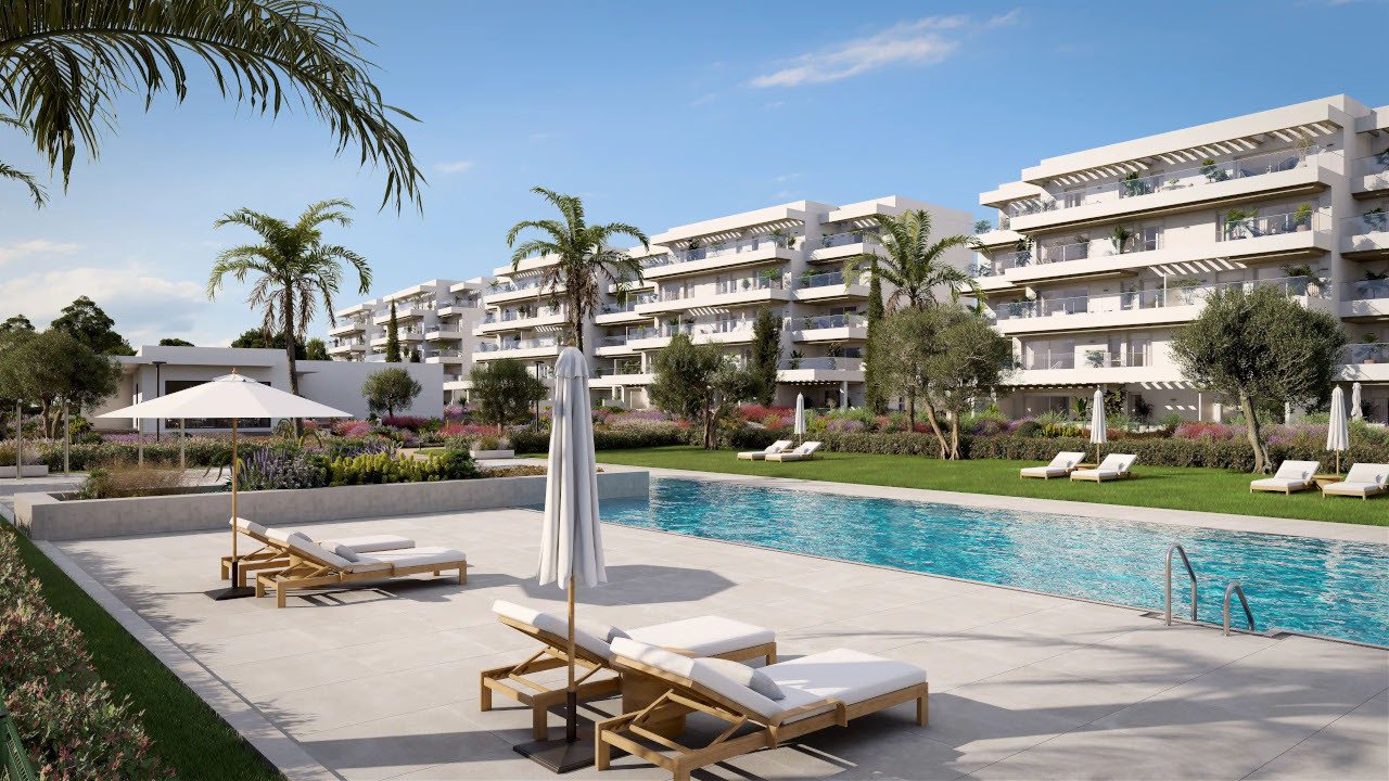 El Verger: Appartements avec 1 chambre, 1 salle de bain, climatisation, chauffage au sol dans la salle de bain et piscine commune à seulement 500 m de la plage 