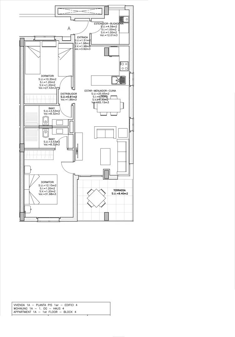 Appartements avec 2 chambres, 2 salles de bain, air conditionné, chauffage au sol et piscine communautaire à seulement 800 m de la plage