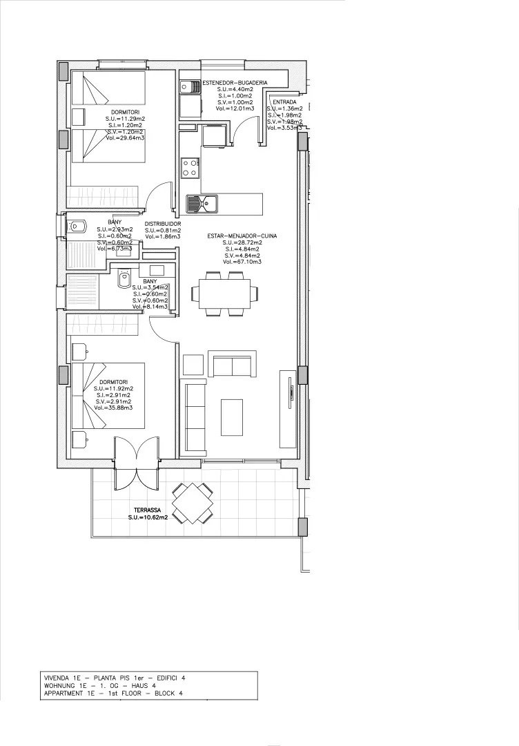 Appartements avec 2 chambres, 2 salles de bain, air conditionné, chauffage au sol et piscine communautaire à seulement 800 m de la plage