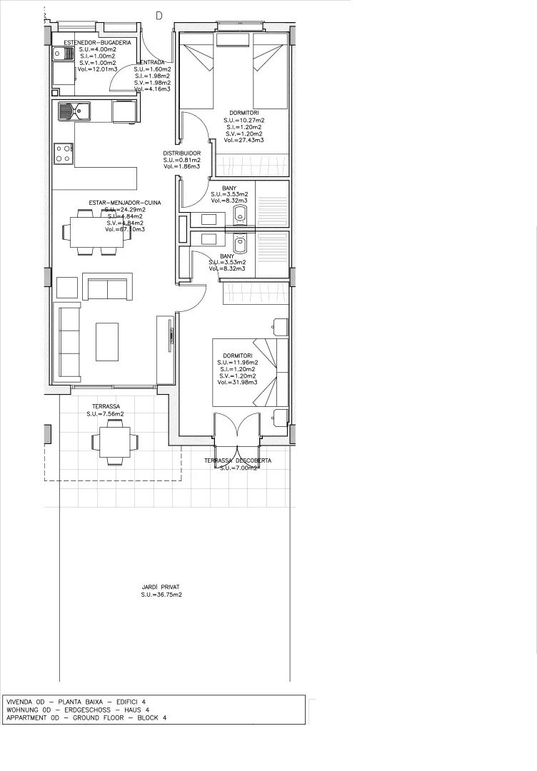 Appartements avec 2 chambres, 2 salles de bain, air conditionné, chauffage au sol et piscine communautaire à seulement 800 m de la plage