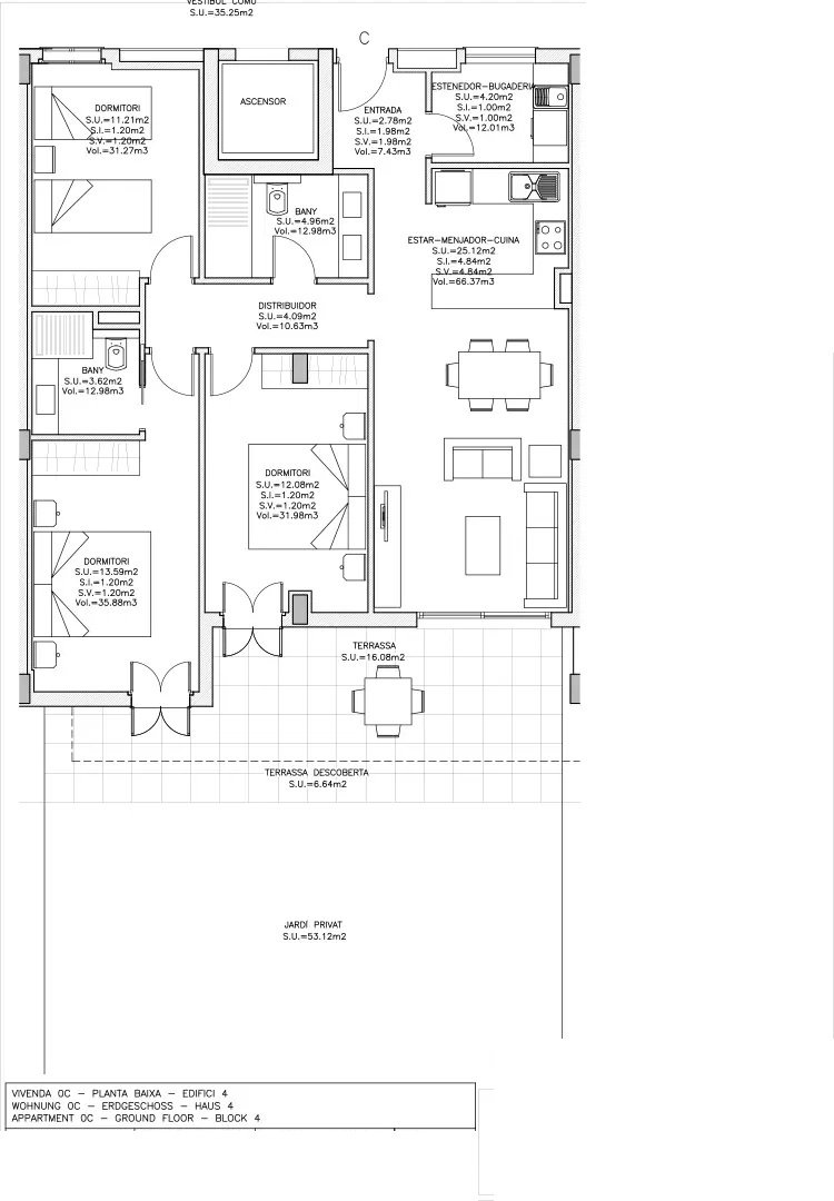 Appartements avec 2 chambres, 2 salles de bain, air conditionné, chauffage au sol et piscine communautaire à seulement 800 m de la plage