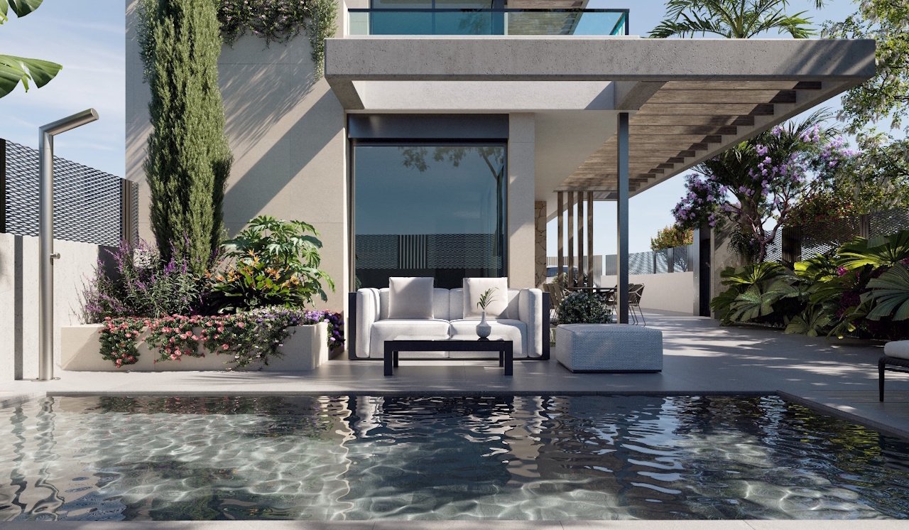 Merveilleuses villas avec 3 chambres, 3 salles de bain, sous-sol et piscine privée dans un complexe fantastique avec son propre lac