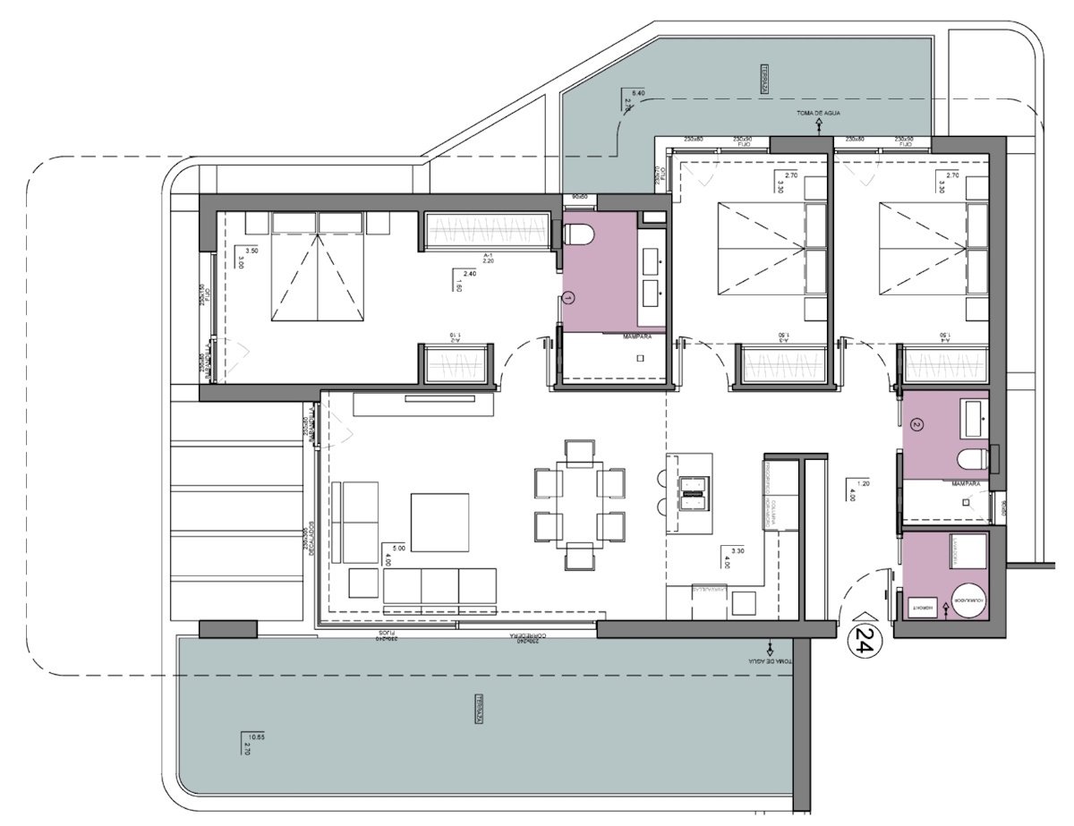 Appartements de luxe avec 3 chambres à coucher et vue sur la mer dans un développement exclusif avec piscines à débordement et spa/espace détente
