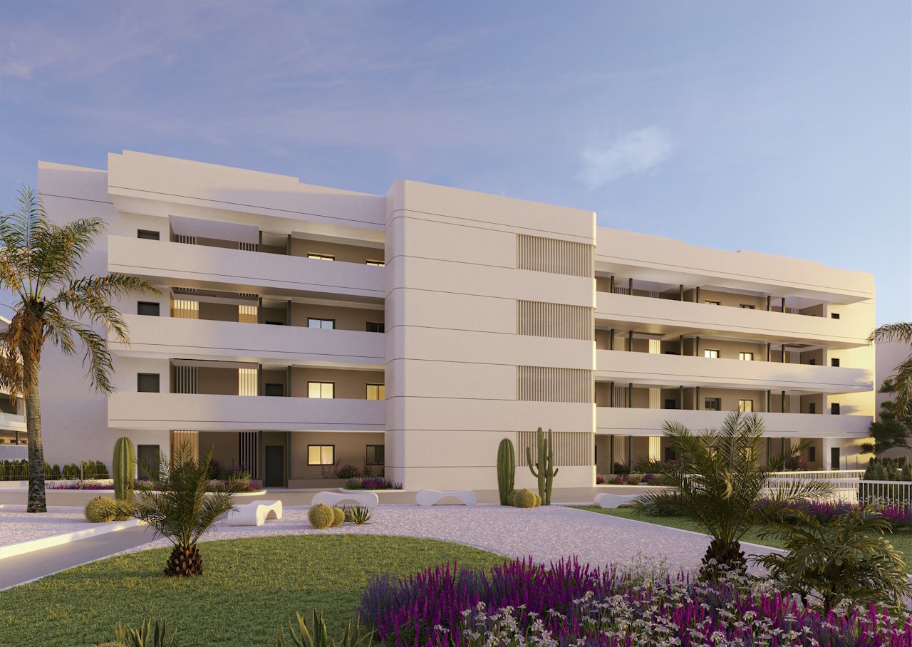 Appartements avec 2 chambres, préinstallation de climatisation et piscine communautaire