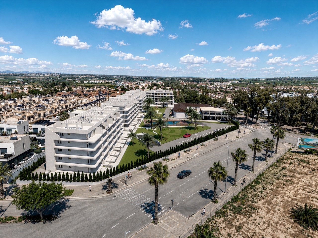 Appartements de 3 chambres et 2 salles de bain dans un complexe privé avec piscine et spa communautaires