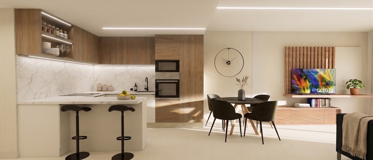 Appartements de 3 chambres et 2 salles de bain dans un complexe privé avec piscine et spa communautaires