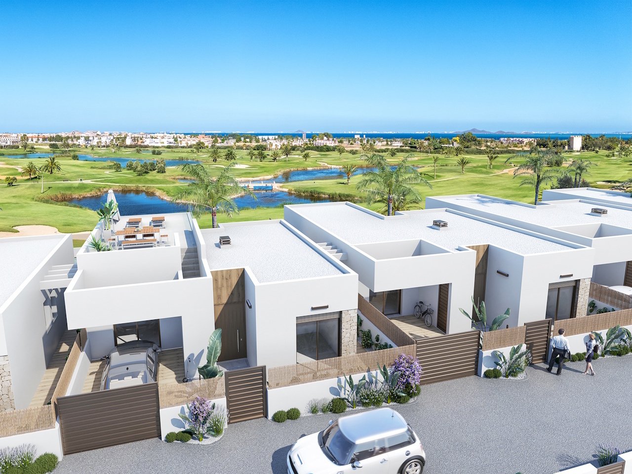 Penthouses de 3 chambres et 2 salles de bains avec terrasse sur le toit, parking privé et piscine commune dans le complexe La Serena Golf