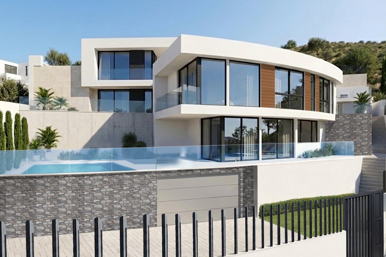 Luxusvillen mit 3 Schlafzimmern, 2-3 Bädern, Klimaanlage, Fußbodenheizung und Privatpool in einer der begehrtesten Gegenden von Benidorm