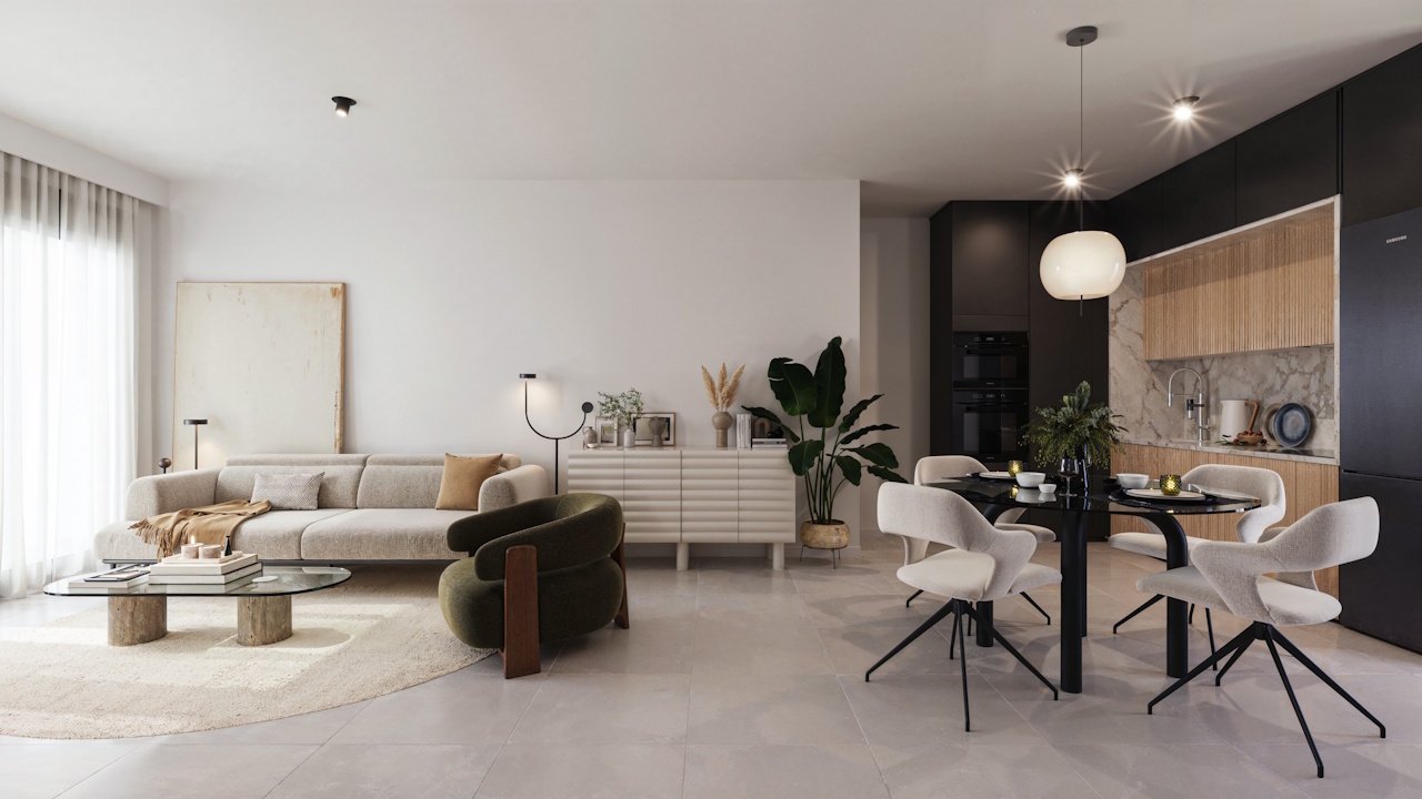 Penthouses avec 3 chambres à coucher, 2 salles de bains, toit-terrasse et piscine communautaire