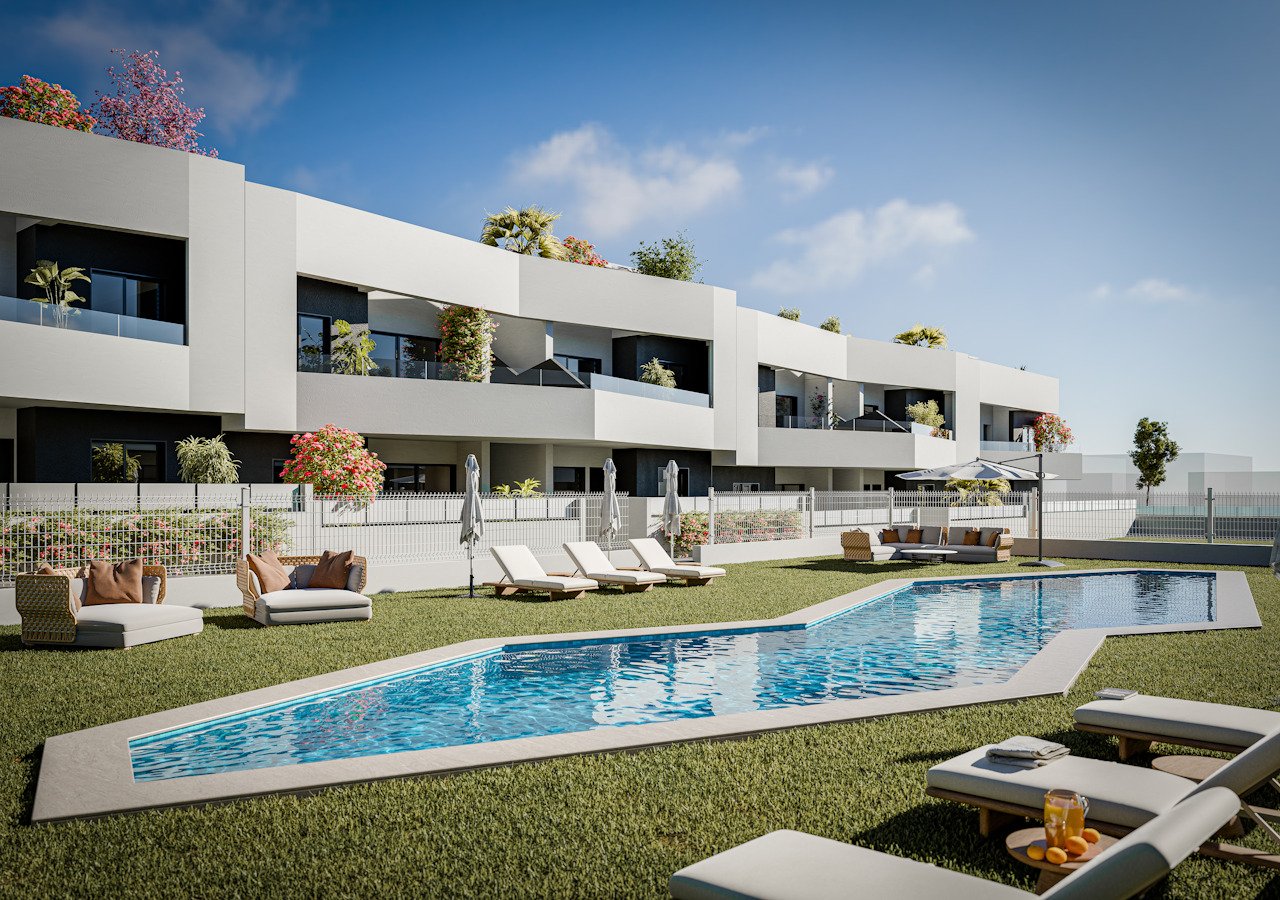 Penthouses avec 3 chambres à coucher, 2 salles de bains, toit-terrasse et piscine communautaire