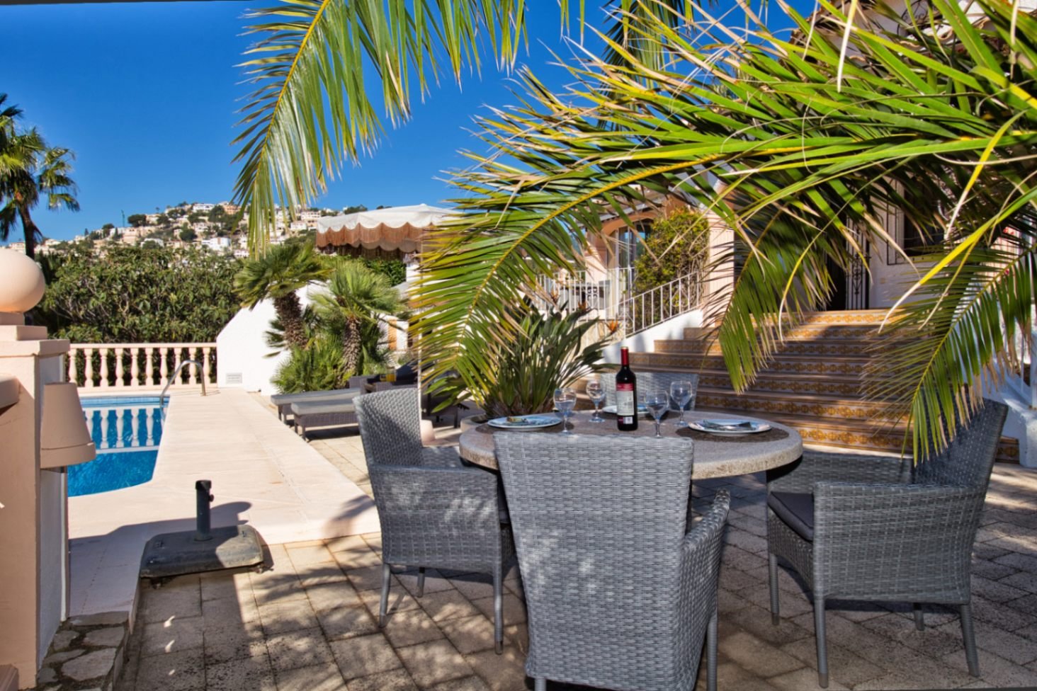 Villa individuelle avec vue sur la mer, piscine et 3 chambres à San Jaime