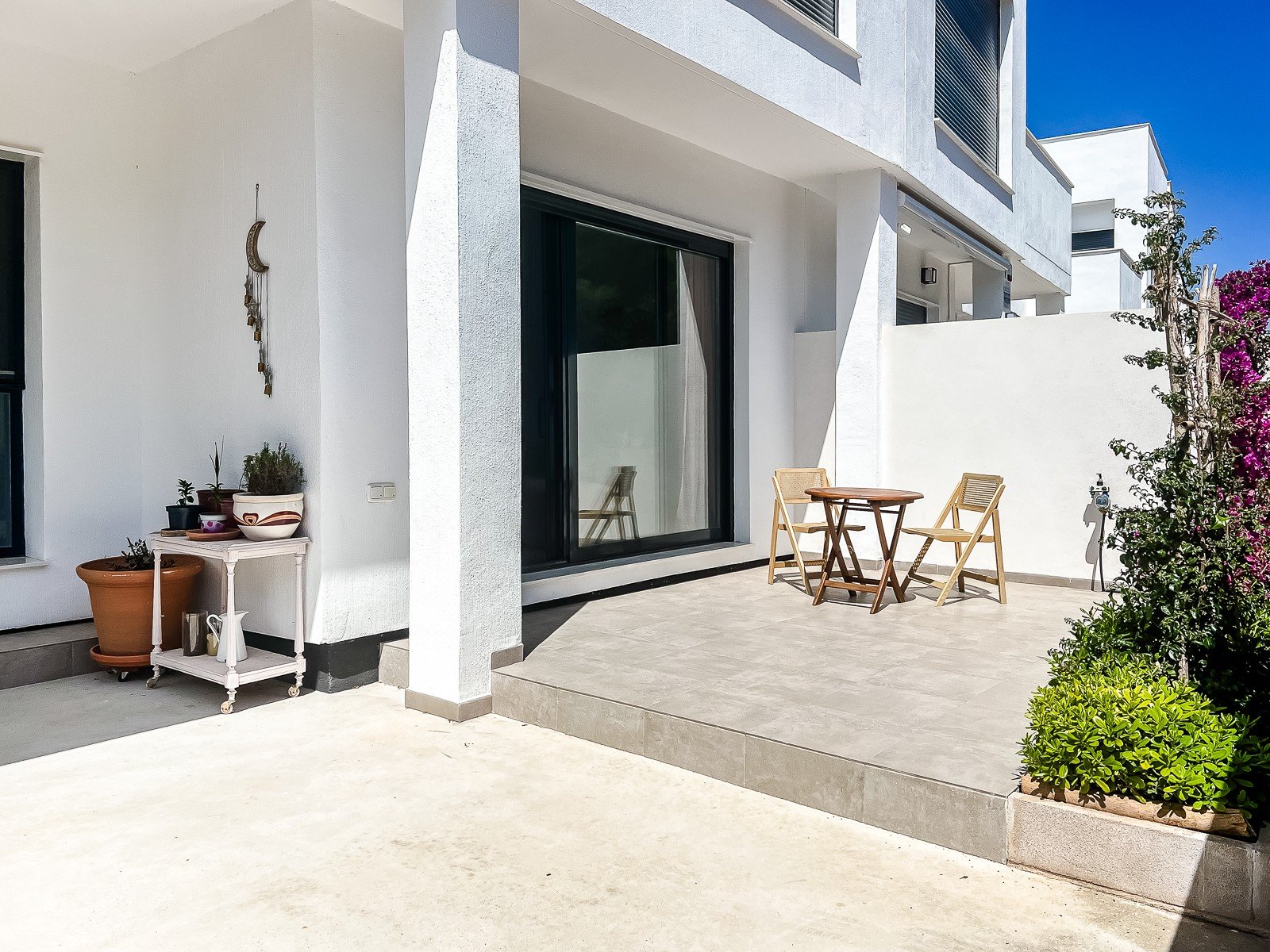 Appartement de style Ibiza au rez-de-chaussée