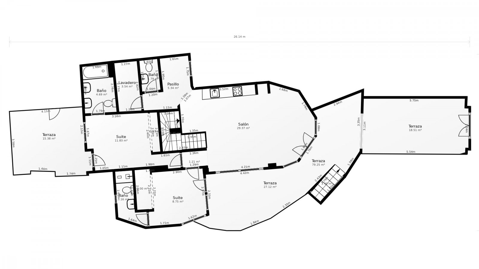Magnifique villa rénovée comprenant 4 chambres, 4 salles de bains, une piscine privée et une vue sur la mer à Cala Advocat