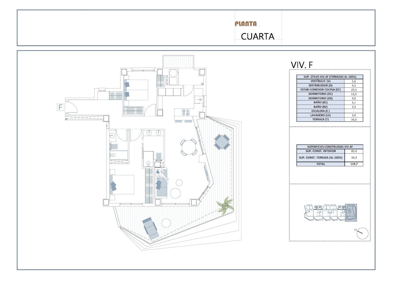 Appartements avec 2 chambres, climatisation, chauffage au sol dans les salles de bain, parking privé et piscine commune à seulement 650 m de la plage