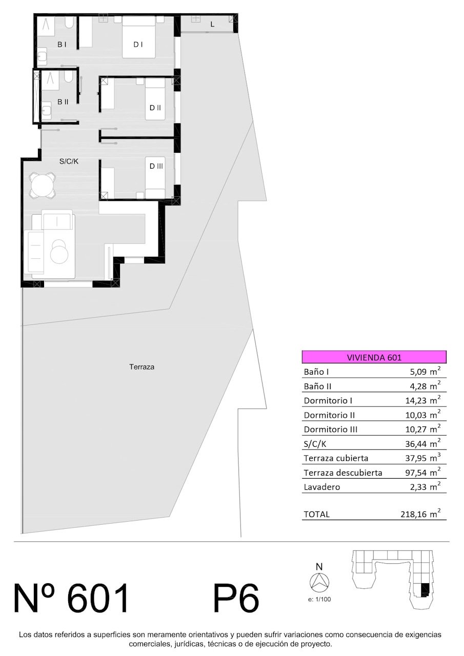 Appartements avec 3 chambres à coucher, 2 salles de bains et piscine communautaire