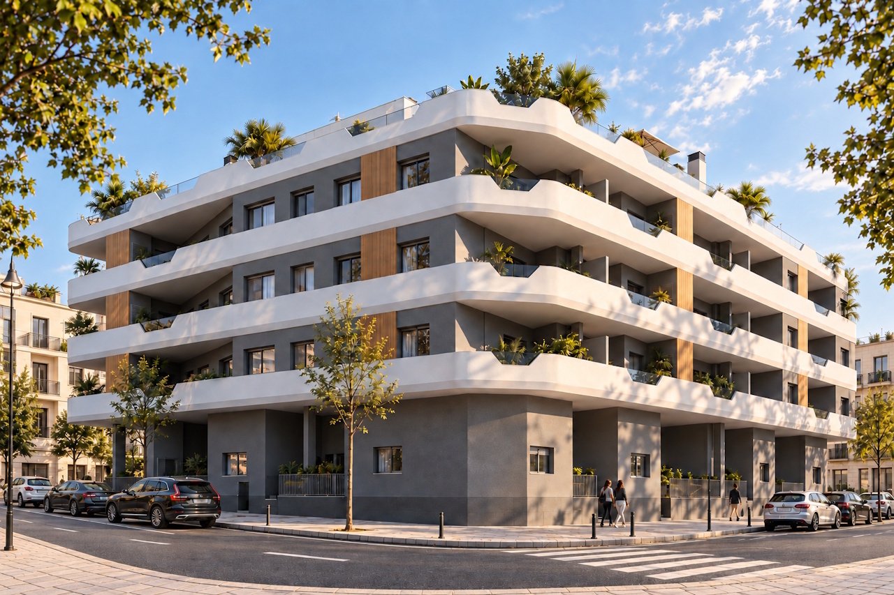 Appartements avec 1 chambre, préinstallation de climatisation et piscine communautaire à seulement 1 km de la plage