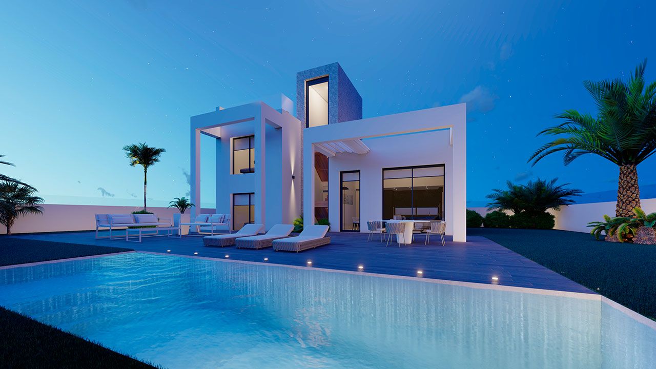 Villas exclusives avec 3 chambres à coucher, vue mer, terrasses sur le toit, piscine privée et cave optionnelle